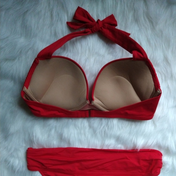 Victoria's Secret Bombshell Bikini~36C Top/Medium Bottom~S19 Ruby Red♥️True Red! - Picture 3 of 6